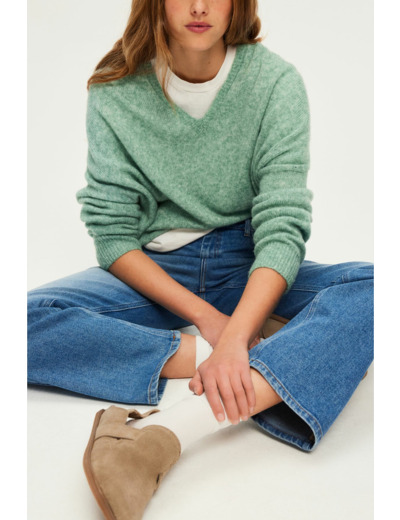 Pull V oversize chiné - JOURNA