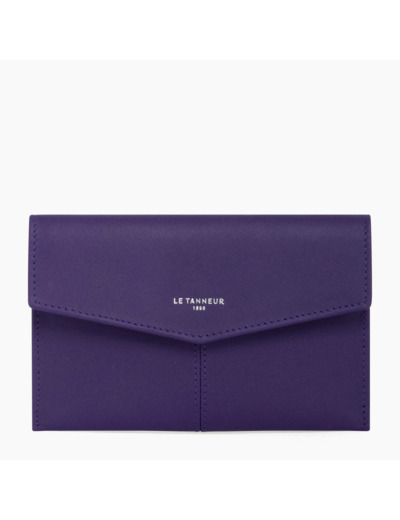 Pochette enveloppe moyen modèle Charlotte en cuir lisse