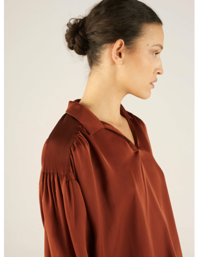 Blouse ocre rouge