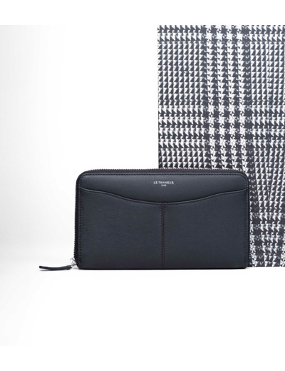 Compagnon zippé Valentine en cuir lisse