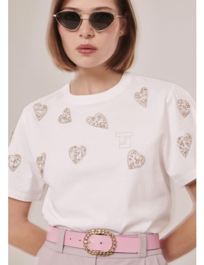 T-Shirt Taralove Blanc en Coton