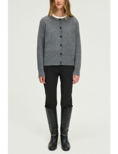 Gilet à torsades en laine - ELAN