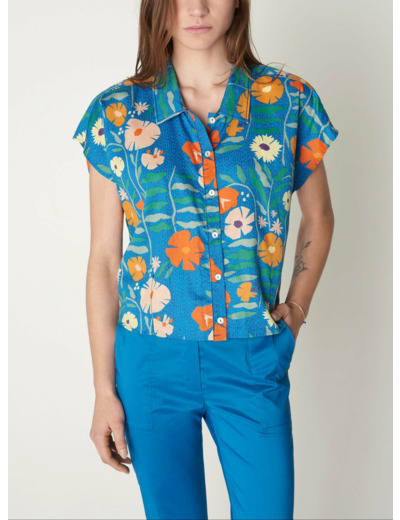 Chemise lana botanic denim