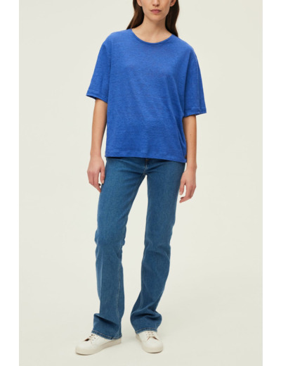 T-shirt en lin boutonné - MAYRA