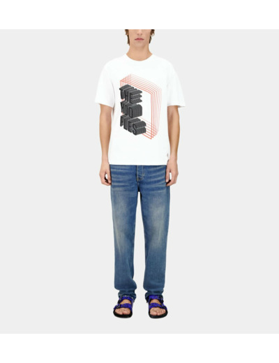 T-Shirt Manches Courtes Avec Print A Neon The Kooples white