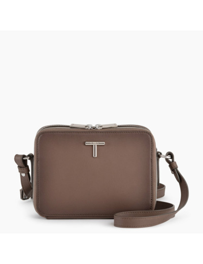 Petit sac bandoulière Gisèle en cuir lisse