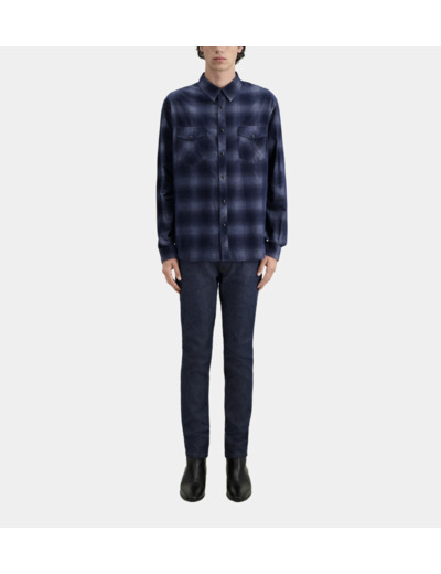 Chemise À Carreaux Bleus navy