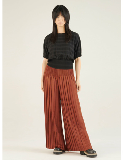 Pantalon large ocre rouge