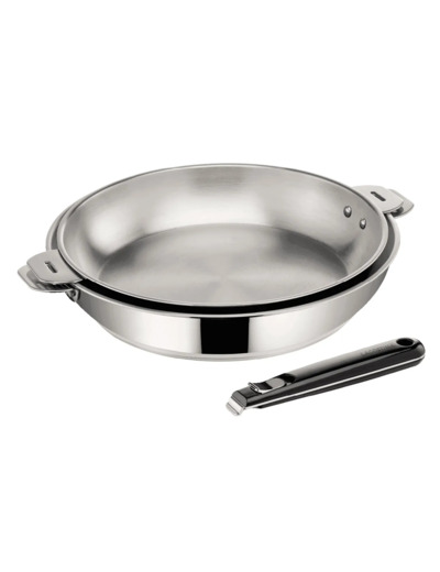 Lot De 2 Poeles Inox + Poignee