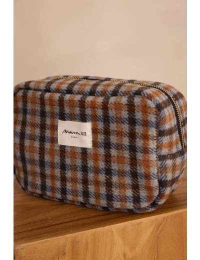 Pochette de toilette motif tartan LIAM