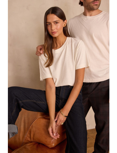 T-shirt col rond unisexe en coton MARCEL(LE)