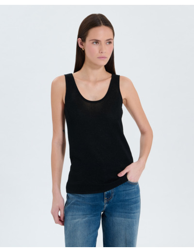 Débardeur pailleté noir