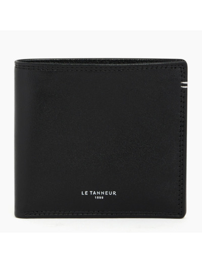 Porte cartes horizontal moyen modèle avec poche billets Martin en cuir lisse