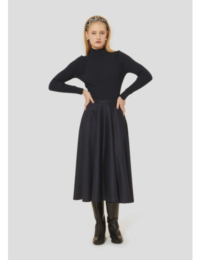 Jupe Jackie Nuit en Laine Vierge