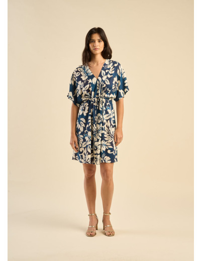 Robe courte imprimé tropical
