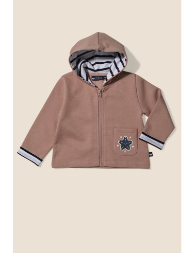Veste bébé fille zippée Cappy