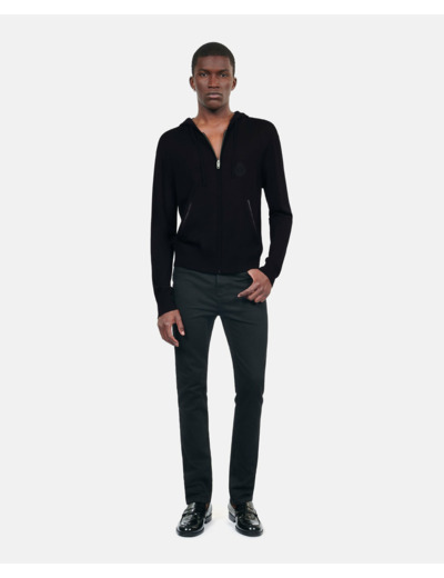 Cardigan Noir En Laine À Capuche black