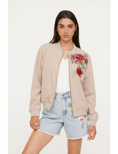 Veste FLOWERS Argile Beige