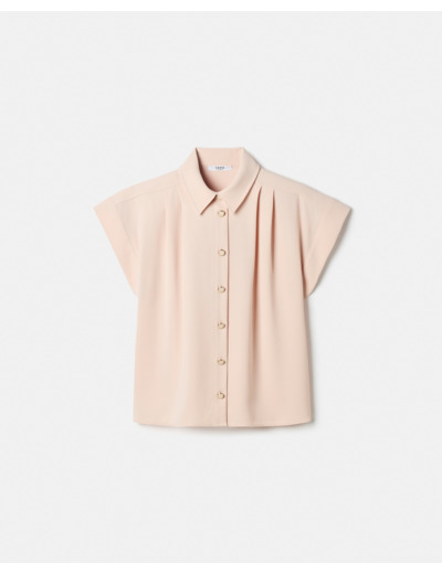Chemise manches courtes nude