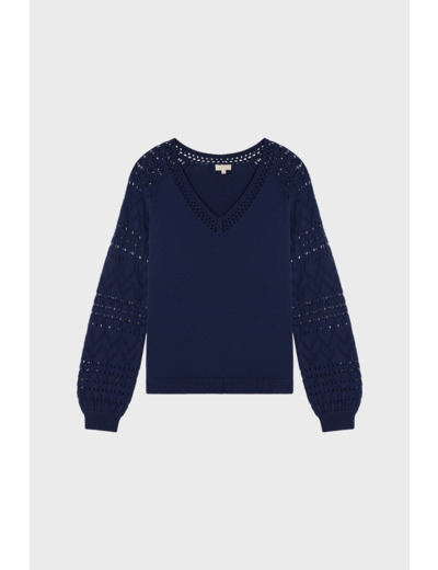 Pull col V en coton - LOUISA