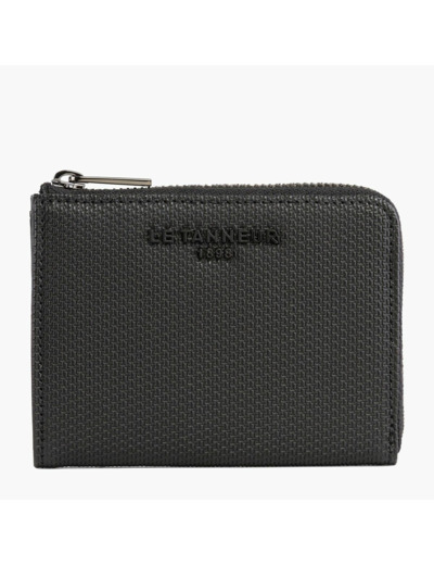 Porte monnaie zip en L Emile en cuir monogramme