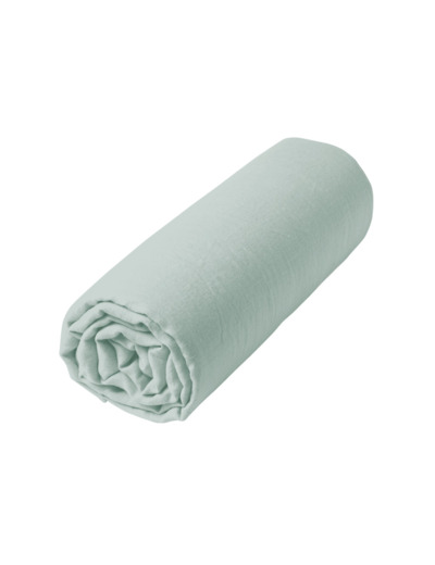Drap-housse lin lavé | Linge de lit uni | Tradition des Vosges