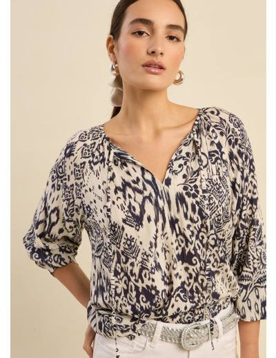 Blouse imprimée Ikat
