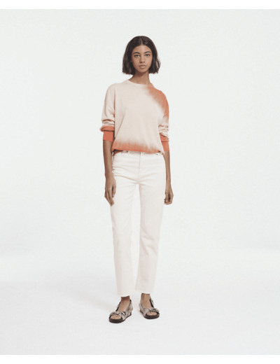 Pull Col Rond Tye And Dye peach