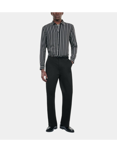 Pantalon Large En Coton Noir black