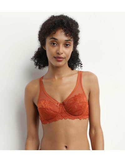 Soutien-gorge emboîtant en dentelle Ocre Generous Essentiel
