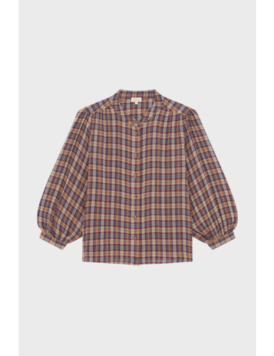 Chemise col rond à carreaux - BENNIE