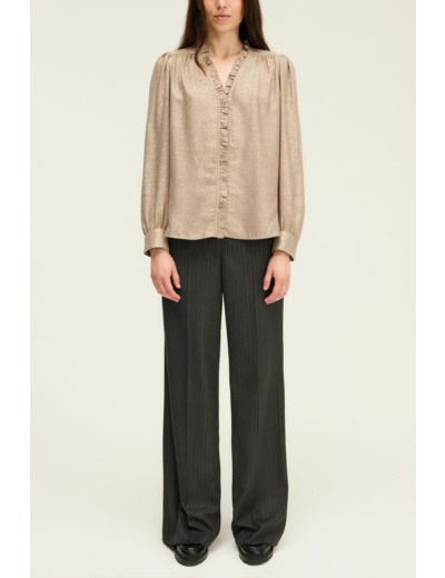 Chemise dorée à volants - ARIANNE