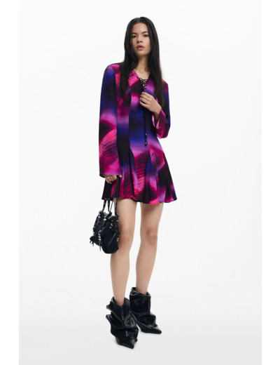 Robe À Manches Longues En Tissu – Femme