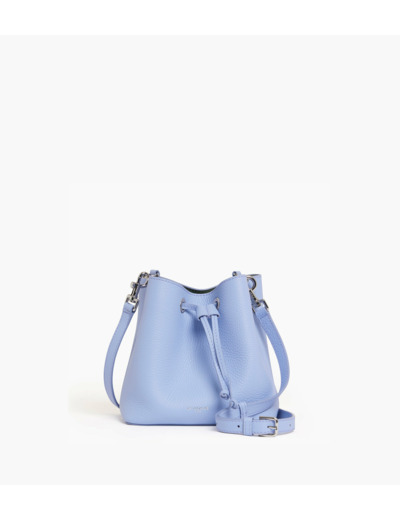 Mini sac seau Louise en cuir grainé