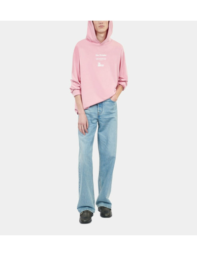 T-Shirt Manches Longues Avec Sérigraphie Rose sweet pink