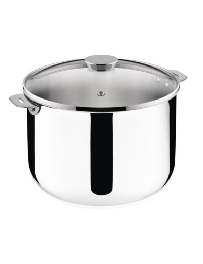 Marmite inox salvaspazio avec couvercle 24 cm (7.5l)