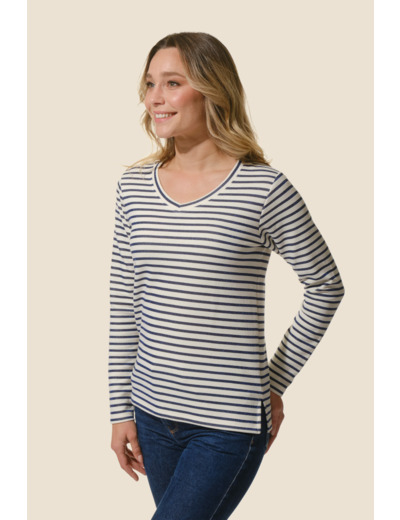 Tee-shirt femme rayé manches longues Alice