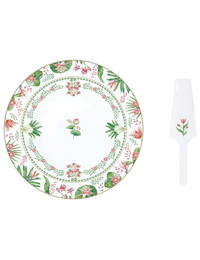 BOTANIC CHIC Plat à tarte + pelle 32cm