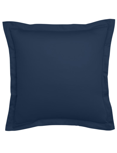 Taie d'oreiller Partition Satin de coton Coloris Marine