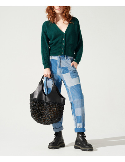 Cardigan alocasia black velvet