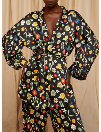 Veste noir multicolore