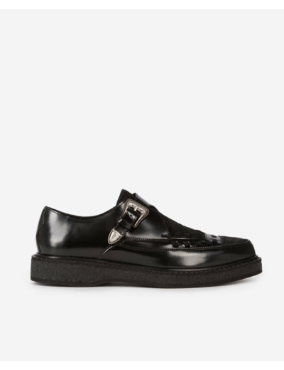 Derbies en cuir avec boucle western black