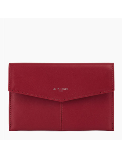 Pochette enveloppe moyen modèle Charlotte en cuir lisse