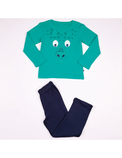 Pyjama garçon DRAGON vert/marine