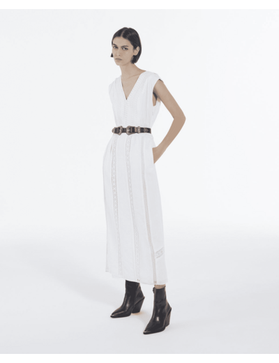 Robe longue sans manches off white