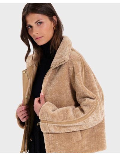 Manteau Miamia Camel en Polyester