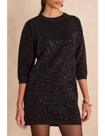 Robe courte en maille à sequins REVEILLON