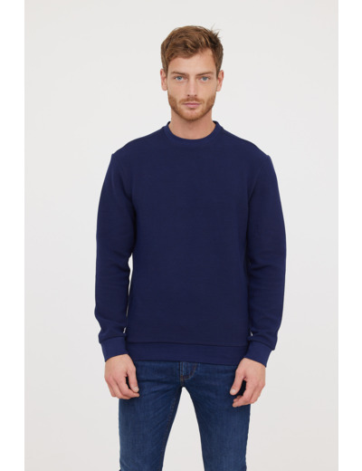 Sweat col rond maille piquée