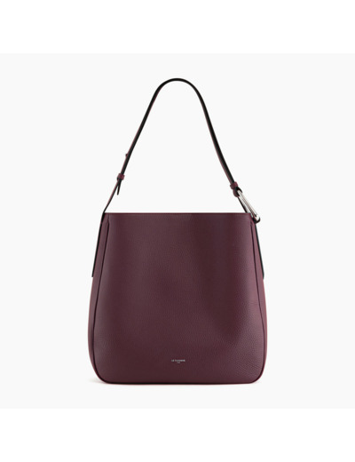 Grand sac hobo Madeleine en cuir grainé