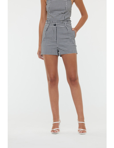 Short paper bag en tissu vichy